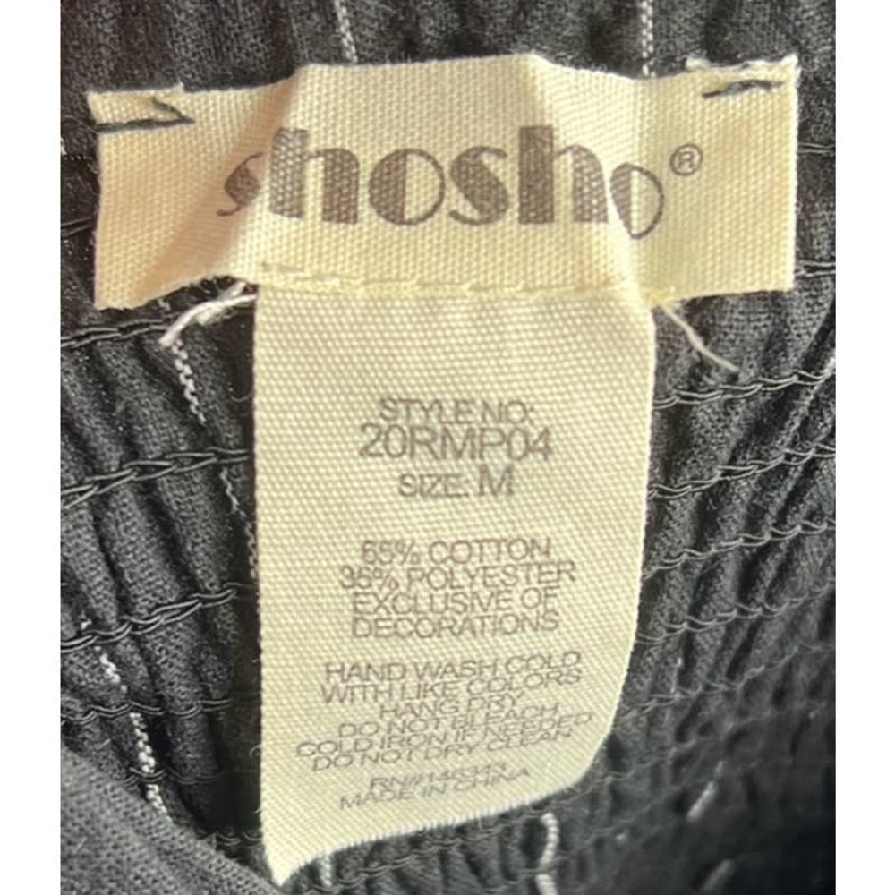 Shosho Black w/White Strip Romper Medium - Picture 3 of 3